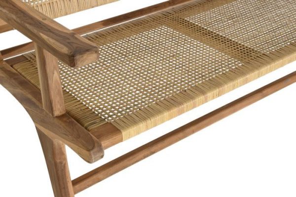 BANCO TECA RATAN 120X76X68 MARRON - Imagen 4