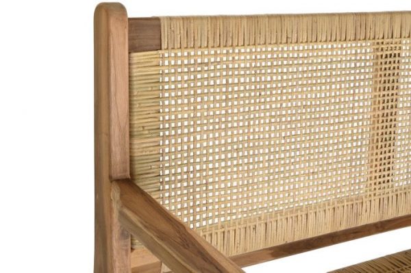 BANCO TECA RATAN 120X76X68 MARRON - Imagen 5