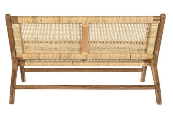 BANCO TECA RATAN 120X76X68 MARRON - Imagen 2
