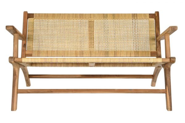 BANCO TECA RATAN 120X76X68 MARRON - Imagen 3