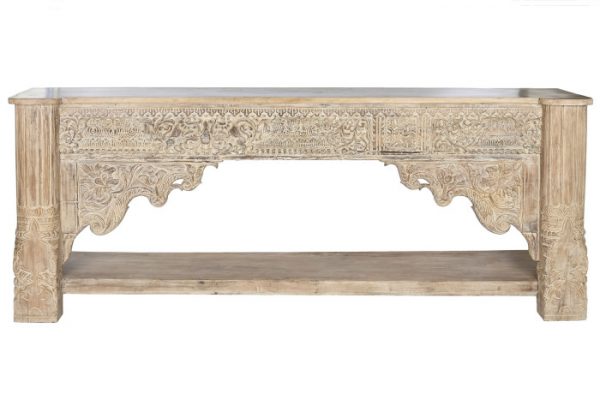 CONSOLA MADERA 233X47X91 TALLAS ANTIGUAS NATURAL - Imagen 2