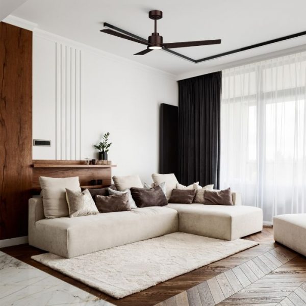 SULION ANNE VENTILADOR LED MARRON OXIDO