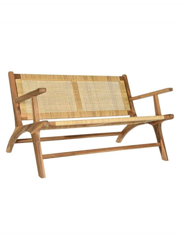 BANCO TECA RATAN 120X76X68 MARRON