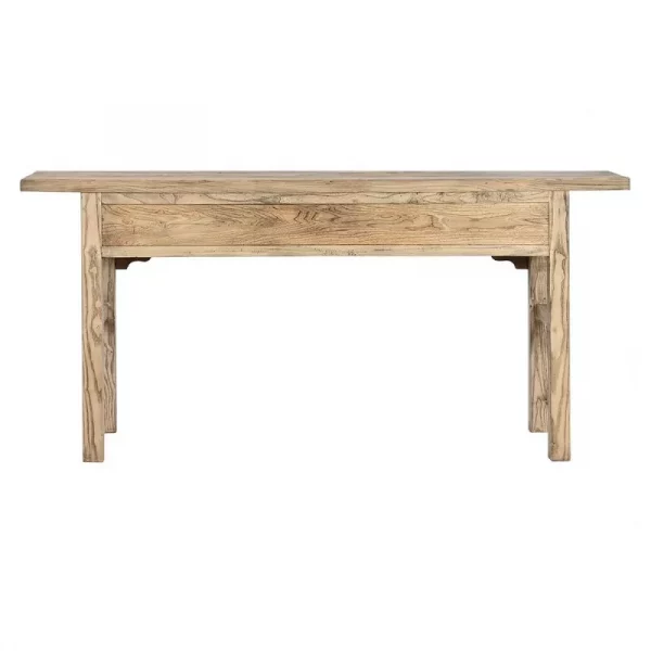 CONSOLA OLMO MACIZO 178X38X85 4 CAJ NATURAL - Imagen 3