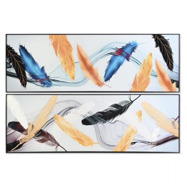 CUADRO ALUMINIO MDF 180X3X60 PLUMAS 2 SURT.