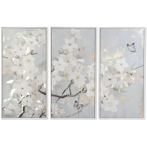 CUADRO SET 3 PS LIENZO 150X4X100 ALMENDRO