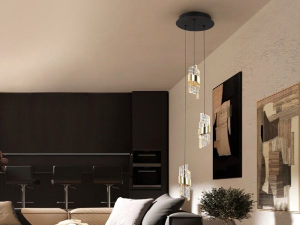 ILIADA LAMPARA 3L NEGRO-ORO SCHULLER 631622