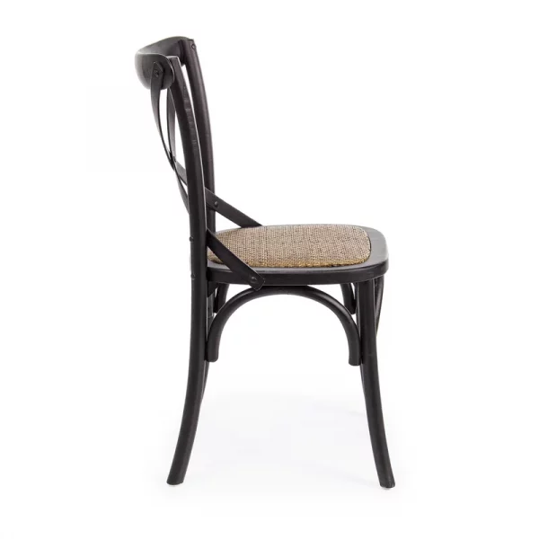 SILLA CROSS NEGRO 50,5X52X87 - Imagen 2
