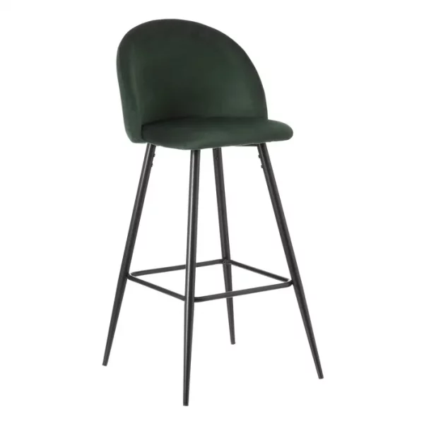 TABURETE ALTO VERDE OSCURO TEJIDO-METAL 40,20 X 48,20 X 102 - Imagen 3