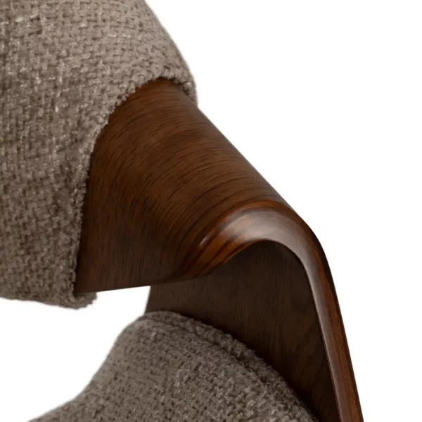 SILLA BEIGE-MARRÓN TEJIDO-MADERA 61 X 56 X 82 CM - Imagen 10