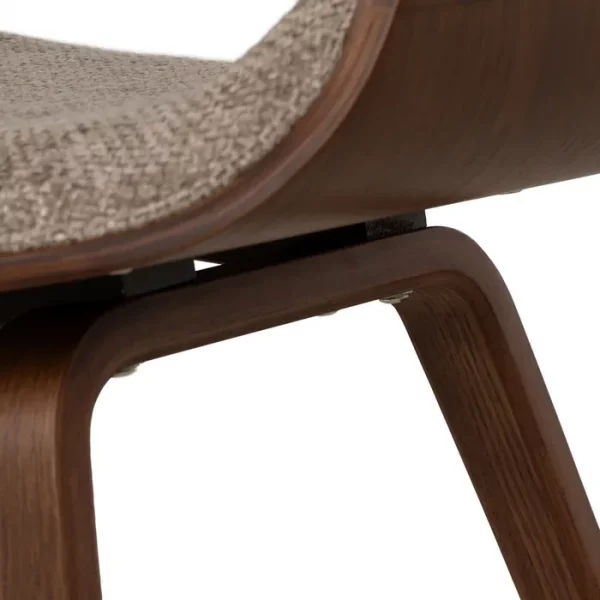 SILLA BEIGE-MARRÓN TEJIDO-MADERA 61 X 56 X 82 CM - Imagen 11