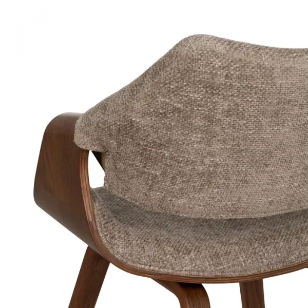 SILLA BEIGE-MARRÓN TEJIDO-MADERA 61 X 56 X 82 CM - Imagen 12