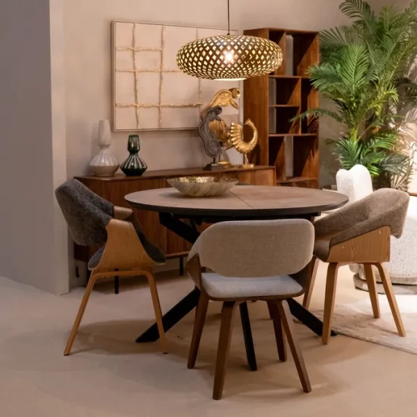 SILLA GRIS-NATURAL TEJIDO-MADERA 61 X 56 X 82 CM - Imagen 11