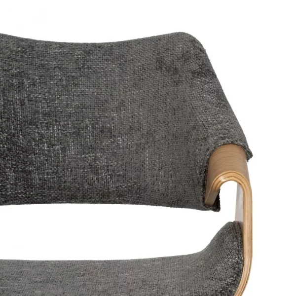 SILLA GRIS-NATURAL TEJIDO-MADERA 61 X 56 X 82 CM - Imagen 5