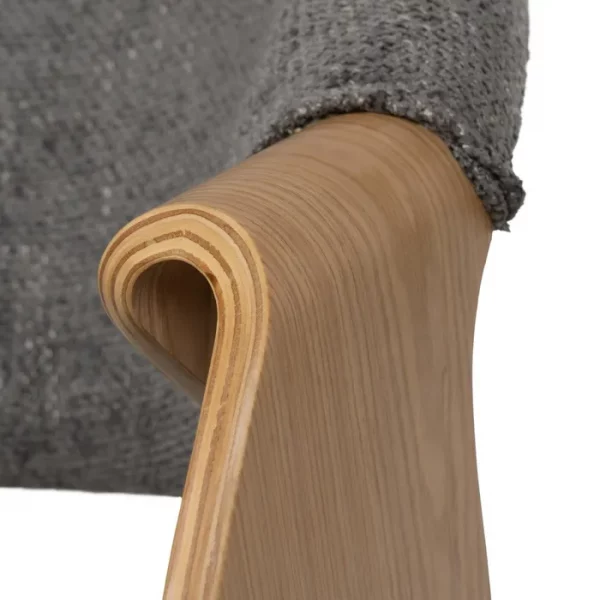 SILLA GRIS-NATURAL TEJIDO-MADERA 61 X 56 X 82 CM - Imagen 8