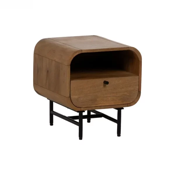 MESITA NATURAL MADERA DE MANGO SALÓN 40 X 40 X 45 CM - Imagen 2