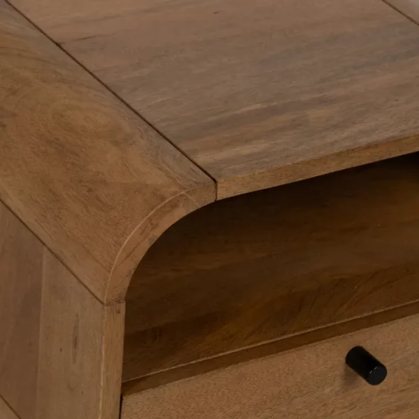MESITA NATURAL MADERA DE MANGO SALÓN 40 X 40 X 45 CM - Imagen 4