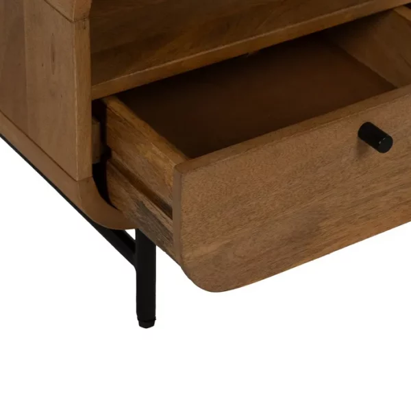 MESITA NATURAL MADERA DE MANGO SALÓN 40 X 40 X 45 CM - Imagen 5