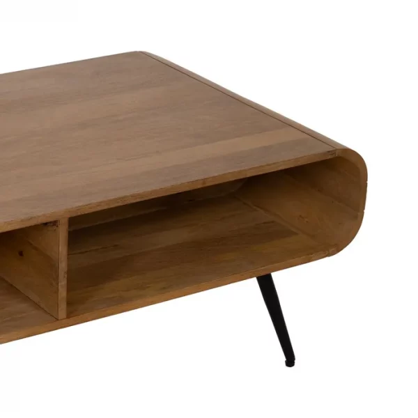 MESA CENTRO NATURAL MADERA DE MANGO 120 X 60 X 40 CM - Imagen 7
