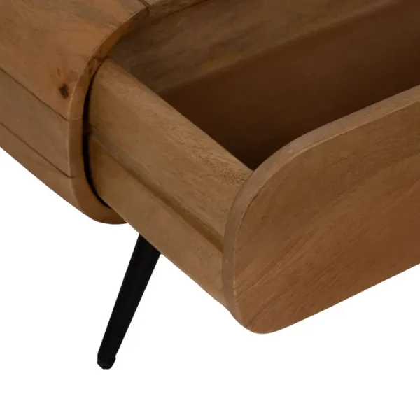 MESA CENTRO NATURAL MADERA DE MANGO 120 X 60 X 40 CM - Imagen 8