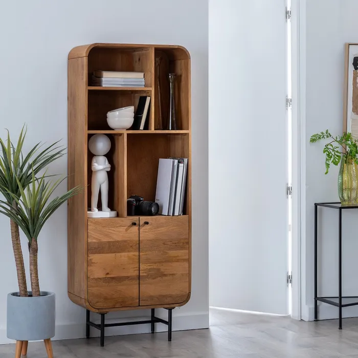 MUEBLE AUXILIAR NATURAL MADERA DE MANGO 60 X 30 X 160 CM