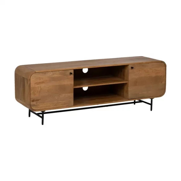 MUEBLE TV NATURAL MADERA DE MANGO SALÓN 160 X 40 X 55 CM - Imagen 3
