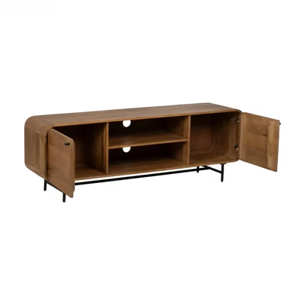 MUEBLE TV NATURAL MADERA DE MANGO SALÓN 160 X 40 X 55 CM - Imagen 4