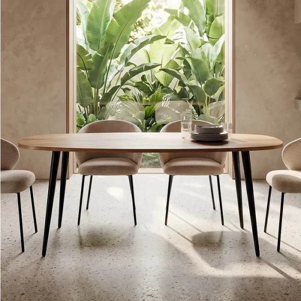 MESA COMEDOR NATURAL MADERA DE MANGO 180 X 90 X 76 CM