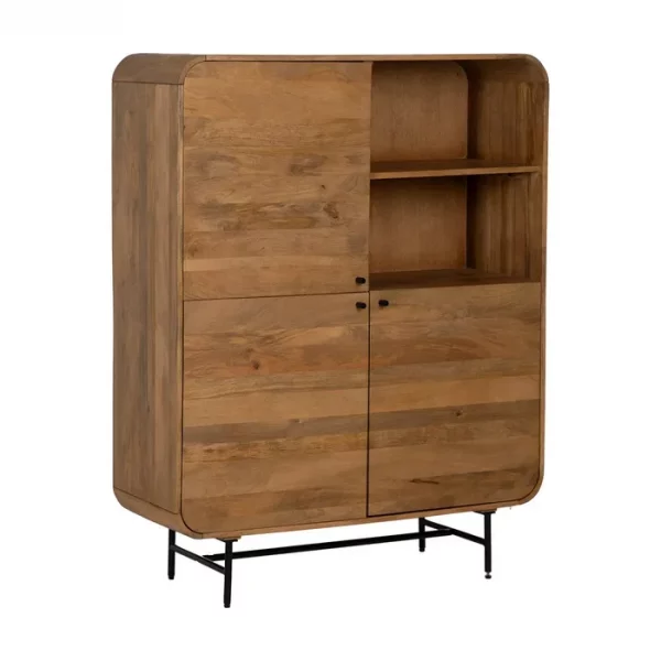 ARMARIO NATURAL MADERA DE MANGO SALÓN 110 X 40 X 140 CM - Imagen 3