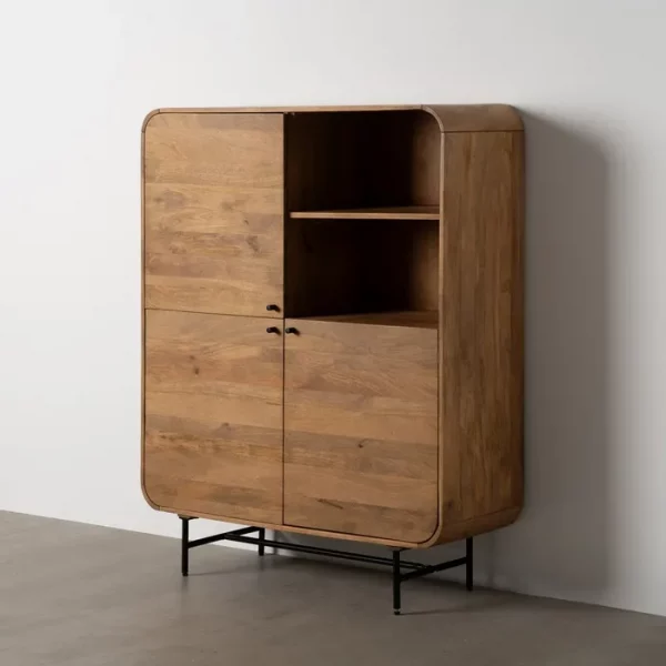 ARMARIO NATURAL MADERA DE MANGO SALÓN 110 X 40 X 140 CM - Imagen 2