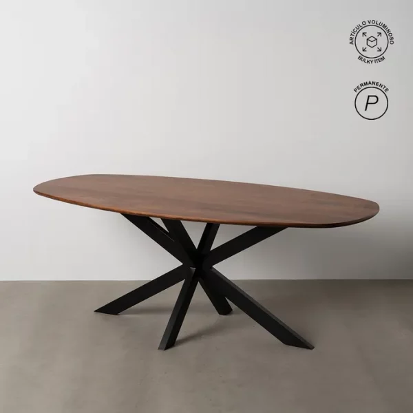 MESA COMEDOR MADERA DE MANGO SALÓN 200 X 100 X 76 CM - Imagen 2