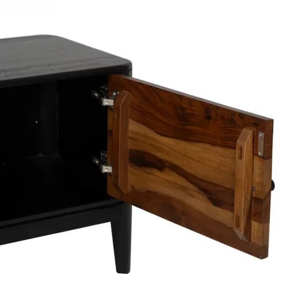 MUEBLE TV MARRÓN-NEGRO MADERA SALÓN 160 X 40 X 50 CM - Imagen 8