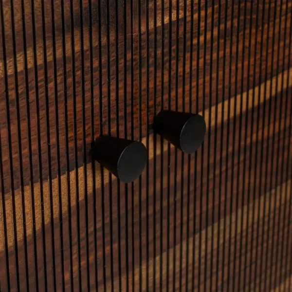 ARMARIO MARRÓN-NEGRO MADERA SALÓN 90 X 40 X 150 CM - Imagen 7