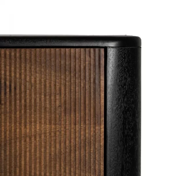 ARMARIO MARRÓN-NEGRO MADERA SALÓN 90 X 40 X 150 CM - Imagen 8