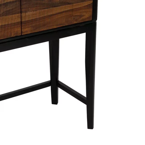 ARMARIO MARRÓN-NEGRO MADERA SALÓN 90 X 40 X 150 CM - Imagen 10