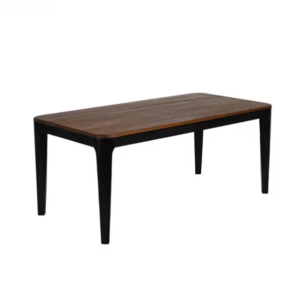 MESA COMEDOR MARRÓN-NEGRO MADERA SALÓN 180 X 90 X 76 CM - Imagen 3