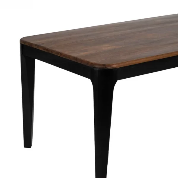 MESA COMEDOR MARRÓN-NEGRO MADERA SALÓN 180 X 90 X 76 CM - Imagen 7