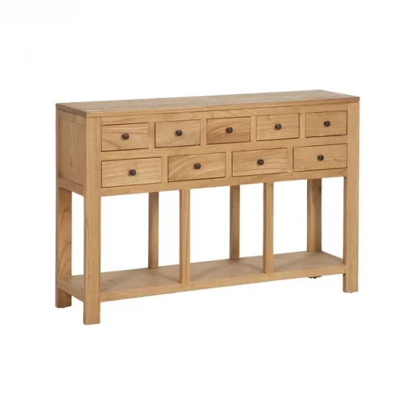 CONSOLA NATURAL MADERA MINDI ENTRADA 120 X 30 X 80 CM - Imagen 3