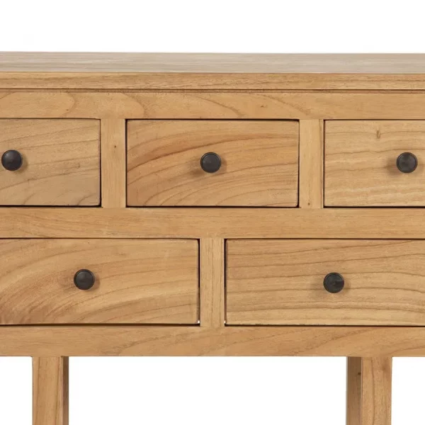 CONSOLA NATURAL MADERA MINDI ENTRADA 120 X 30 X 80 CM - Imagen 6