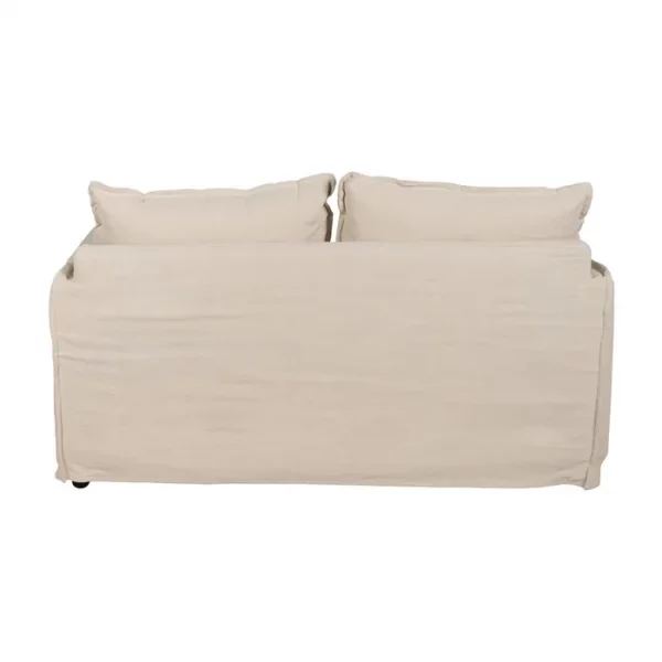 SOFÁ 2 PLAZAS CREMA TEJIDO-MADERA 160 X 95 X 85 CM - Imagen 4