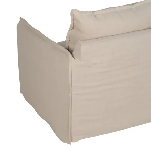SOFÁ 2 PLAZAS CREMA TEJIDO-MADERA 160 X 95 X 85 CM - Imagen 13
