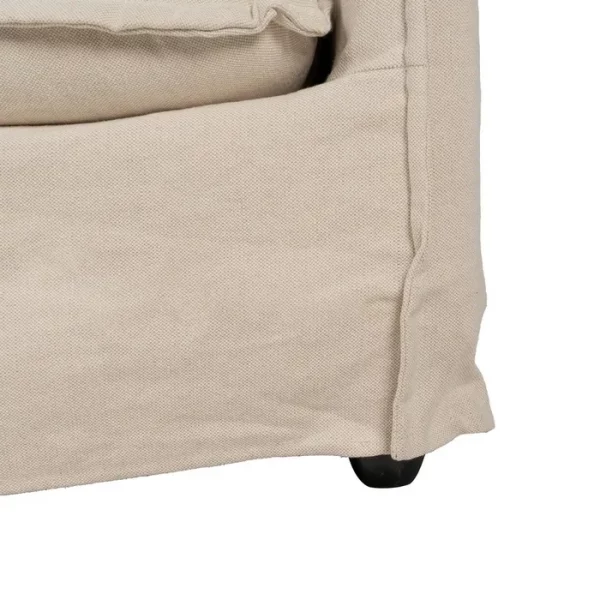 SOFÁ 2 PLAZAS CREMA TEJIDO-MADERA 160 X 95 X 85 CM - Imagen 14