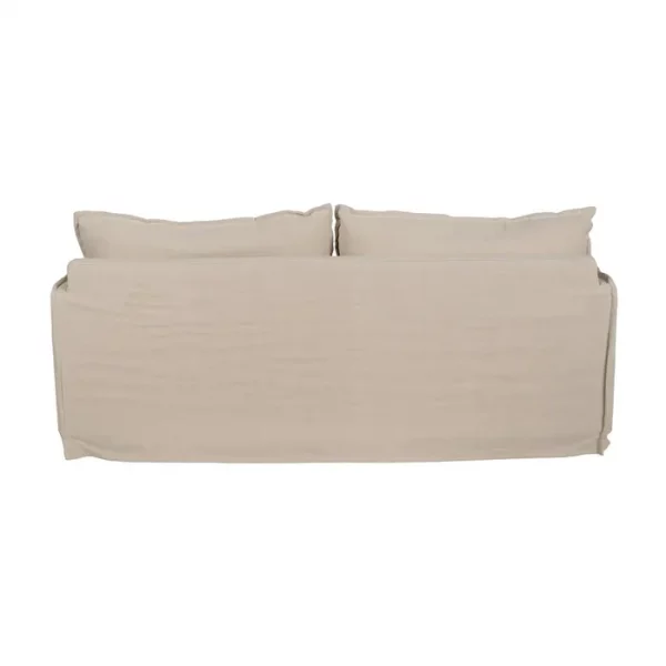 SOFÁ 3 PLAZAS CREMA TEJIDO-MADERA 200 X 95 X 85 CM - Imagen 4