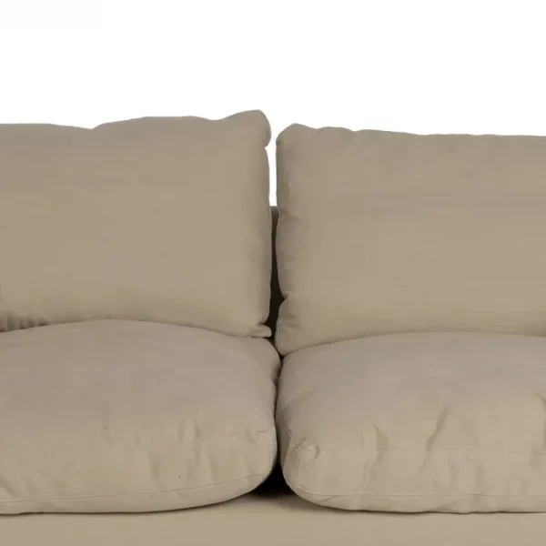 SOFÁ 2 PLAZAS BEIGE TEJIDO-MADERA 180 X 100 X 83 CM - Imagen 6