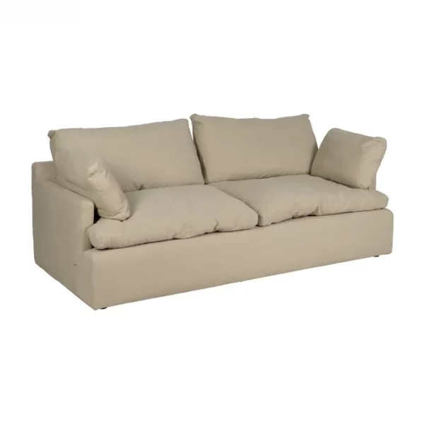SOFÁ 3 PLAZAS BEIGE TEJIDO-MADERA 212 X 100 X 83 CM - Imagen 2