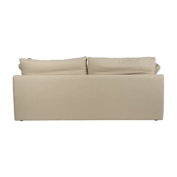 SOFÁ 3 PLAZAS BEIGE TEJIDO-MADERA 212 X 100 X 83 CM - Imagen 4