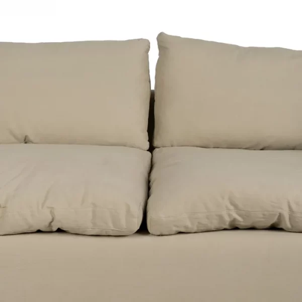SOFÁ 3 PLAZAS BEIGE TEJIDO-MADERA 212 X 100 X 83 CM - Imagen 7