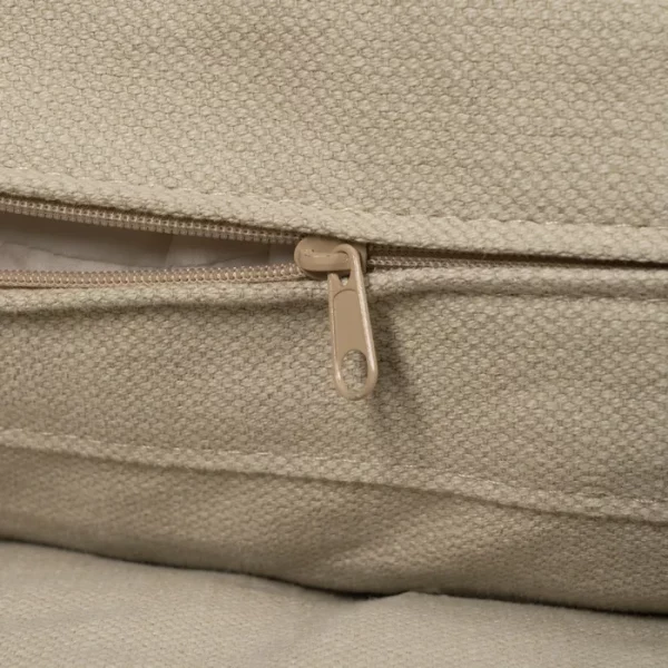 SOFÁ 3 PLAZAS BEIGE TEJIDO-MADERA 212 X 100 X 83 CM - Imagen 9