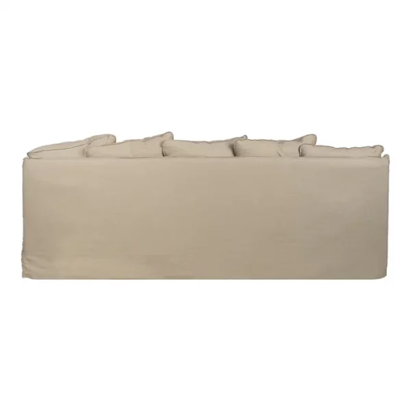 SOFÁ 3 PLAZAS BEIGE TEJIDO-MADERA 216 X 94 X 93 CM - Imagen 3