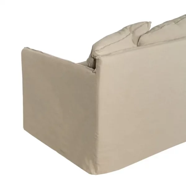SOFÁ 3 PLAZAS BEIGE TEJIDO-MADERA 216 X 94 X 93 CM - Imagen 8